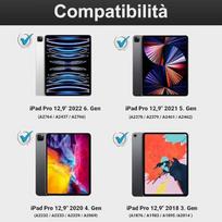 Occtingkind dėklas su klaviatūra, skirtas ipad pro 12.9, skirtas ipad pro 6/5/4/3 kartai, itališka bluetooth magnetinė klaviatūra, skirta ipad pro 12.9 colių 2022/2021/2020/2018, tamsiai žalia