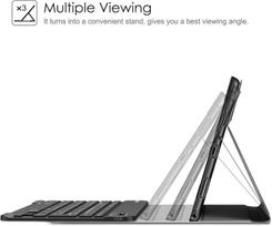 Fintie klaviatūros dėklas, skirtas samsung galaxy tab a7 10.4 colių 2022/2020, klaviatūros dėklas su magnetine nuimama vokiečių klaviatūra su qwertz išdėstymu, juodas