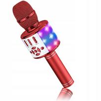 Bonaok Belaidis karaoke mikrofonas vaikams 4in1, raudonas