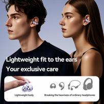 Pthtechus Atviros Ausinės Bluetooth 5.4, Belaidės Clip-on, 65h Veikimas, Violetinės