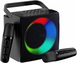 Belaidis mikrofonas karaoke garsiakalbių rinkinys bluetooth su 2 mikrofonais