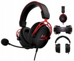 Juodos ir raudonos ausinės Hyperx Cloud Alpha, skirtos žaidimams