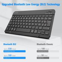 Fintie Klaviatūros dėklas, skirtas Samsung Galaxy Tab S7 11 colių 2020 planšetiniam kompiuteriui (sm-t870 / T875) - [azerty prancūzų] Belaidė Bluetooth klaviatūra su keliais kampais, juoda