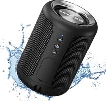 Mawode T10 bluetooth garsiakalbis, atsparus vandeniui, 8 valandų grojimo laikas, nešiojamas, mažas, lengvas, mini, belaidis, garsiakalbis dušui, aux ir tf kortelės palaikymas (juodas)