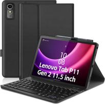 Zabatoco dėklas su klaviatūra, skirtas Lenovo Tab P11 Gen 2 11.5 colių planšetiniam kompiuteriui, bluetooth Qwertz klaviatūra su 7 spalvų apšvietimu, skirta Lenovo P11 (2nd Generation)