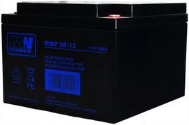 Akumuliatorius baterija agm vrla mw power mwp 28ah 12v mwp28 mwp28-12 signalizacija ups