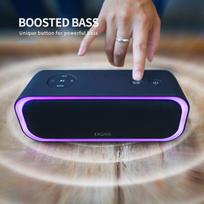 Doss bluetooth garsiakalbis, soundbox pro music box bluetooth, 20 w, įvairiaspalvės lemputės, ipx5 atsparus vandeniui, 20 val. baterija, belaidis stereo poravimas, bluetooth dėžutė mobiliajam telefonui, laukui, paplūdimiui - pilka