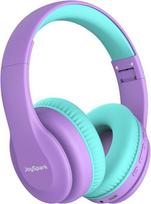 Belaidės vaikiškos Bluetooth ausinės, 60 val. veikimo, violetinės