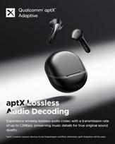 Soundpeats Air5 Bluetooth ausinės, Hi-res/aptx Adaptive Lossless/snapdragon Sound ausinės, pusiau į ausį įstatomos Bluetooth 5.4 ausinės su 13 mm dinaminiu garsiakalbiu, speciali programėlė, 30 valandų atkūrimo laikas