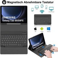 Iveoppe Klaviatūra, skirta Samsung Galaxy Tab S9fe/s10fe 10.9 colių, dėklas-klaviatūra Galaxy Tab S9/s10fe 2025, magnetinė nuimama su Qwertz klaviatūra, skirta Samsung S10fe/s9fe/s9 10.9 colių 2025, juoda