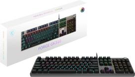 Msi Force Gk310 mechaninė žaidimų klaviatūra fr - qwerty keičiami raudoni jungikliai ergonomiški mygtukai rgb led 20 režimų nuimamas magnetinis dangtelis usb 2.0 - pilno dydžio