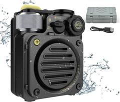 Muzen Wild Mini Bluetooth garsiakalbis, mažas, nešiojamas garsiakalbis, garsiakalbis dviračiui su šviesa, tvirtas, muzikos dėžutė stovyklavimui, dušui lauke, Ipx5 atsparus vandeniui su žibintuvėliu, dovana tėčiui vyrams
