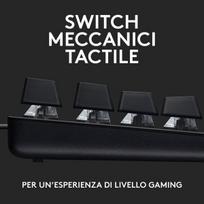 Logitech G G413 Tkl Se mechaninė žaidimų klaviatūra - kompaktiška klaviatūra su apšvietimu, mechaniniai taktiliniai jungikliai, anti-ghosting funkcija, suderinama su Windows, Macos, itališka