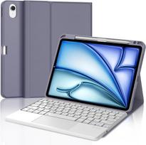 Jademall Klaviatūra Ipad Air 11 - Belaidė klaviatūra su jutikliniu kilimėliu, skirta Ipad Air 11 m2 2024 / Air 11 m3 2025, apsauginis dėklas su pieštuko laikikliu, Qwertz vokiečių kalba