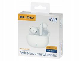 Balti „Blow“ ausinukai su laidu
