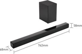 Panasonic sc-htb150 belaidis ir laidinis soundbar su belaidžiu žemų dažnių garsiakalbiu, 2.1 kanalo, soundbar garsiakalbis, 100 w, bass reflex, hdmi, juodas