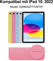 Sengbirch dėklas su klaviatūra, skirtas ipad 10th generation 10.9 inch/11th gen a16 2025 - qwertz išdėstymas, bluetooth klaviatūra, belaidis nuimamas folio klaviatūros dėklas, skirtas ipad 10th generation - red