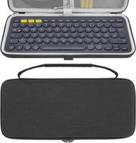 Geekria K380 belaidės klaviatūros dėklas, kietas kelioninis dėklas mažai kompaktiškai belaidei klaviatūrai be skaičių bloko, suderinamas su Logitech K380, Magic Keyboard, Omoton Ultra-slim (juodas)