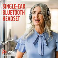 Poly - Voyager 4310 belaidės uc ausinės su įkrovimo stotele (plantronics) - vienos ausies ausinės - usb-c bluetooth adapteris - suderinamos su teams (sertifikuota), zoom ir daugiau