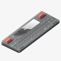 Nuphy Air60 V2 nešiojama mechaninė belaidė mini klaviatūra su apšvietimu, palaiko Qmk/via, suderinama su Windows/mac Os/linux per Bluetooth 5.1/2.4ghz/(usb-c), pilka, Gateron Brown Switch