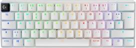Logitech G Pro X 60 Lightspeed belaidė žaidimų klaviatūra, itin kompaktiška mechaninė 60% Tkl klaviatūra, Lightsync Rgb, Doubleshot Pbt klavišų dangteliai, optinė taktilinė, Windows Pc, Qwertz De - balta
