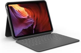 Logitech Rugged Folio, skirtas Ipad (10-os kartos) – apsauginis dėklas su Smart Connector ir patvaria klaviatūra, atsparia purslams – ispanų išdėstymas