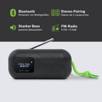 Muse M-760 Dbt Bluetooth garsiakalbis su Dab ir Fm radijo imtuvu, automatiniu susiejimu (nfc), maitinamas baterijomis, Usb-c