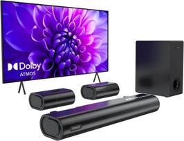 Hiwill 5.1ch garso juosta, skirta televizoriams Dolby Atmos, erdvinio garso sistema televizoriams, 5.25 colių žemų dažnių garsiakalbis, aiškus garsas, bluetooth garso juostos, 380 W didžiausia galia