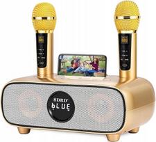 Nešiojama karaoke mašina, Bluetooth, mikrofonai, Tf/usb, Aux-in, garsiakalbis