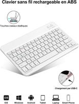 Fogari Samsung Galaxy Tab A9 Plus/a9+ 2023 11 colių Azerty prancūziška klaviatūra magnetinis Bluetooth belaidis apsauginis dėklas, skirtas Samsung Tab A9 Plus - pilka