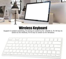 Belaidė bluetooth klaviatūra 78 klavišų itin plona nešiojama balta itin plona laidinė kompiuterio klaviatūra, skirta android os x ios windows korėjiečių ir kompaktiška išorinė