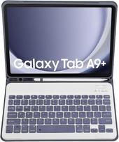 Leleyo klaviatūros dėklas, skirtas samsung galaxy tab a9 plus planšetiniam kompiuteriui, išmanusis magnetinis dėklas su nuimama belaide bluetooth klaviatūra, skirtas samsung galaxy tab a9 + 11 colių violetinis