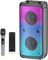Tamproad nešiojama bluetooth kolonėlė su žemų dažnių garsiakalbiu, 80w galingas pikas, didelis belaidis bluetooth boombox su stereo garsu, mikrofonu, led lemputėmis, skirta laukui, namams, vakarėliams