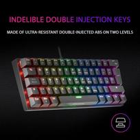 Mars Gaming Mk60 Black, mechaninė žaidimų klaviatūra Frgb, Antighosting, Mechanical red jungikliai, Us kalba