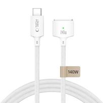 Laidas Tech-Protect MMC01 Ultraboost USB-C į MagSafe 3 140W 300 cm, skirtas MacBook, baltas