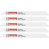 Tiesinio pjūklo geležtės Makita P-04933 BIM 200 mm 18 TPI, 5 vnt.