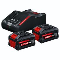 Bosch akumuliatorių ir įkroviklio rinkinys 2x EXBA18V-80 + EXAL18V-160, 18 V, 8 Ah