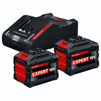 Akumuliatorių ir kroviklio pradinis rinkinys Bosch Starter-Set 2x EXBA18V, EXAL18V-160
