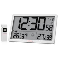 Meteorologinė stotelė ir sieninis laikrodis Kienzle Jumbo NEO LCD, baltas