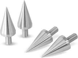 Precisiongeek Dideli aliumininiai garsiakalbių smaigai M10 su kūgiu, 20 mm skersmens ir 37 mm ilgio - 4 smaigų rinkinys