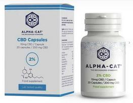 Alpha-CAT CBD kapsulės – 200 mg CBD, 20 × 10 mg