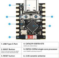 Pagrindinė plokštė Diymore 4pcs Esp32 Esp32-c3 kūrimo plokštė mini Esp32 C3 palaiko wifi bluetooth