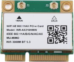 Annadue Ax210hmw Wifi kortelė, 5374m Wi-fi 6e belaidis modulis, išplečiamas iki vidinio 6ghz Mu-mimo trijų dažnių tinklo kortelė su Bluetooth 5.2, Pcie belaidžio tinklo kortelė nešiojamam kompiuteriui