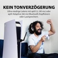 Avantree Dg60p didelio nuotolio bluetooth garso adapteris, skirtas ps5, ps4, pc, nešiojamam kompiuteriui, mac, aptx adaptive ir low latency, belaidis 24 bitų hd dongle ausinėms, garsiakalbiams prijungti