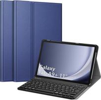 Fintie klaviatūros dėklas, skirtas samsung galaxy tab a9 plus 11 colių 2023 planšetiniam kompiuteriui sm-x210/x216/x218, klaviatūros dangtelis su magnetine nuimama vokiška bluetooth klaviatūra, tamsiai mėlynas