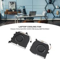 Procesoriaus aušintuvas Nešiojamojo kompiuterio cpu aušinimo ventiliatorius 4 kontaktų maitinimo jungtis lengvas pakaitalas, skirtas xps 15 9570 7590 serijai 008yy9 0tk9j1 (cpu ir gpu ventiliatorius)