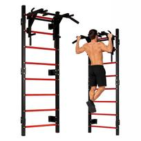 Gimnastikos sienelė MOVEPRO 215 cm su prisitraukimų skersiniu, juoda