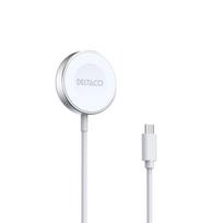 Apple Watch / Galaxy Watch belaidis įkroviklis DELTACO 1 m USB-C laidas, baltas AWC-103 / 1903335