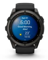 Garmin fēnix 9 51mm išmanusis GPS laikrodis, AMOLED, Sapphire, Carbon Grey DLC Titanium, juodas dirželis