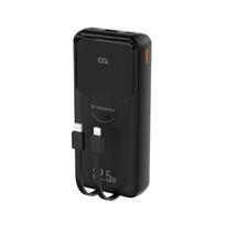 Wozinsky WFC-15B 20000mAh 22.5W PD20W Powerbank with Built-in Lightning and USB-C Cables - Black